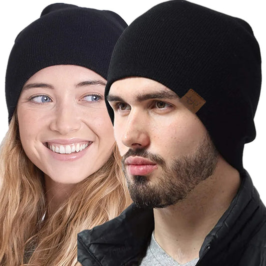 Unisex Knitted Beanie – Warm Lined for Fall & Winter
