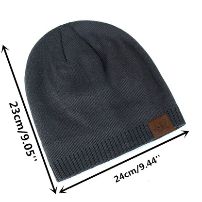 Unisex Knitted Beanie – Warm Lined for Fall & Winter